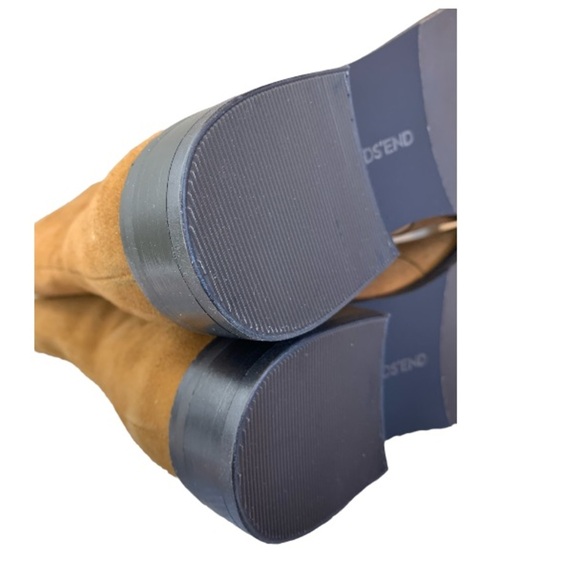 Boho Style LANDSEND Pull On Suede Booties 1” Heel - Picture 7 of 7